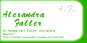 alexandra faller business card